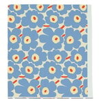 Marimekko Pieni Unikko Outdoor kangas, luonnonvalk.-vaal.sininen-melooni-oranssinpun.