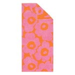 Marimekko Serviette de bain Unikko, 70 x 150 cm, orange - rose clair