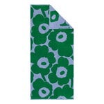 Marimekko Serviette de bain Unikko, 70 x 150 cm, bleu clair - vert