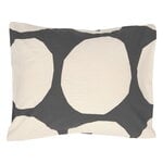 Pillowcases, Kivet pillowcase, 50 x 60 cm, charcoal - off-white, White