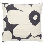 Decorative cushions, Unikko cushion, 60 x 60 cm, charcoal - off-white, White
