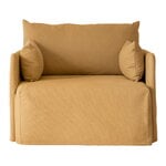 Armchairs & lounge chairs, Offset 1-seater with loose cover, wheat, Brown