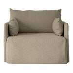 Armchairs & lounge chairs, Offset 1-seater with loose cover, poppy seed, Beige