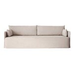 Divani, Divano Offset 3 posti con fodera sfilabile, oat, Beige