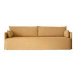Sofas, Offset 3-seater sofa with loose cover, wheat, Brown