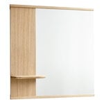 Moebe Mirror with a shelf, 70 cm, oak