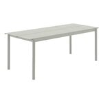 Patio tables, Linear Steel table, 200 x 75 cm, grey, Grey