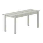 Outdoor benches, Linear Steel bench, 110 cm, grey, Light blue
