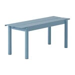 Outdoor benches, Linear Steel bench, 110 cm, pale blue, Light blue