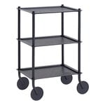 Kitchen carts & trolleys, Flow trolley, 3-layer, blue-grey, Gray