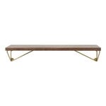 Maze Pythagoras XS shelf with brackets, walnut - brass