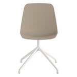 Viccarbe Maarten chair, pyramid swivel base, white - taupe