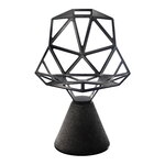 Dining chairs, Chair_One, black concrete - black, Black