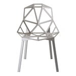 Sedie da pranzo, Sedia Chair_One, alluminio verniciato grigio, Grigio