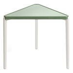 Couchtische, Tambour Tisch, niedrig, 44 cm, Weiß - Grün, Weiß