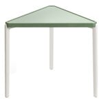 Tavoli da salotto, Tavolo basso Tambour, 44 cm, bianco - verde, Bianco