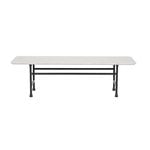 Forte table, rectangular, Carrara white - black