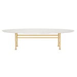 Forte table, oval, Carrara white - brass
