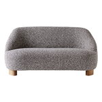 Sofas, Margas LC3 2-seater sofa, oiled oak - Zero 0011, Grey