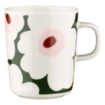 Marimekko Oiva - Unikko mug, 2,5 dl, white - dark green - pink