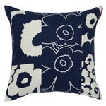 Marimekko Unikko Kollaasi cushion cover, 50 x 50 cm, linen - dark blue