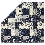 Marimekko Unikko Kollaasi duvet cover, 240 x 220 cm, off-white - dark blue