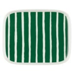 Marimekko Oiva - Piccolo plate, 15x12 cm, white - green