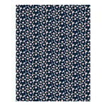 Marimekko Tessuto in cotone Mini Unikko, bianco-blu scuro-cipria-carbone