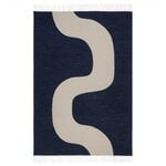 Decken, Seireeni Überwurf, 130 x 180 cm, Cremeweiß - Dunkelblau, Weiß