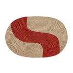 Placemats & runners, Seireeni placemat, jute - red, Natural