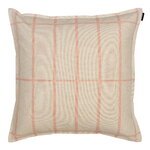 Tyynynpäälliset, Tiiliskivi tyynynpäällinen, 50 x 50 cm, pellava - persikka, Luonnonvärinen