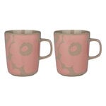 Cups & mugs, Oiva - Unikko mug, 2,5 dl, 2 pcs, terra - peach, Beige