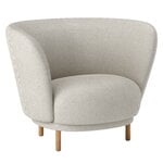 Armchairs & lounge chairs, Dandy armchair, natural oak - Sahco Safire 007, Gray