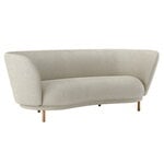 Sofas, Dandy sofa, 2-seater, natural oak - Sahco Safire 007, Gray