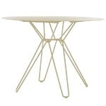 Patio tables, Tio dining table, 100 cm, ivory, White