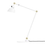 Lampade da scrivania, Lampada da tavolo Modular 551, bianco - ottone, Bianco