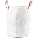 Mifuko Kiondo basket with handles XL, white