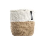 Storage baskets, Kiondo basket XS, white - brown, White
