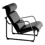Armchairs & lounge chairs, Remmi lounge chair, black - black leather, Black