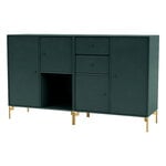 Sideboards & dressers, Couple sideboard, brass legs - 163 Black jade, Black