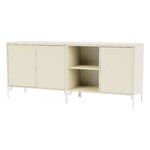 Cassettiere e credenze, Credenza bassa Save, gambe Snow - 150 Vanilla, Bianco