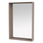 Bathroom mirrors, Shelfie mirror, 46,8 x 69,6 cm, 141 Truffle, Gray