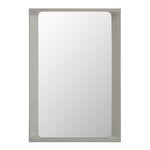 Wall mirrors, Arced mirror, 80 x 55 cm, light grey, Gray