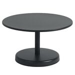 Tables de jardin, Table basse Linear Steel, 70 cm, noir, Noir