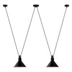 Pendant lamps, Les Acrobates de Gras 324 pendant lamp L, conic shade, black, Black