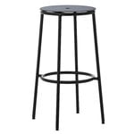 Circa bar stool, 75 cm, black steel - black aluminium
