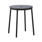 Circa stool, black steel - black aluminium