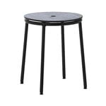 Circa stool, black steel - black oak