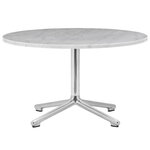 Normann Copenhagen Lunar sohvapöytä, 70 cm, alumiini - valkoinen marmori