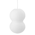 Pendant lamps, Puff Twist lamp shade, white, White